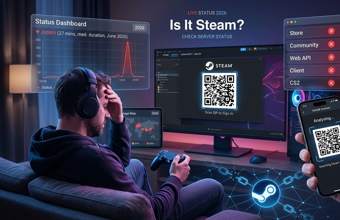 Is Steam Down? Steam Server Status 2026 — DoItQR