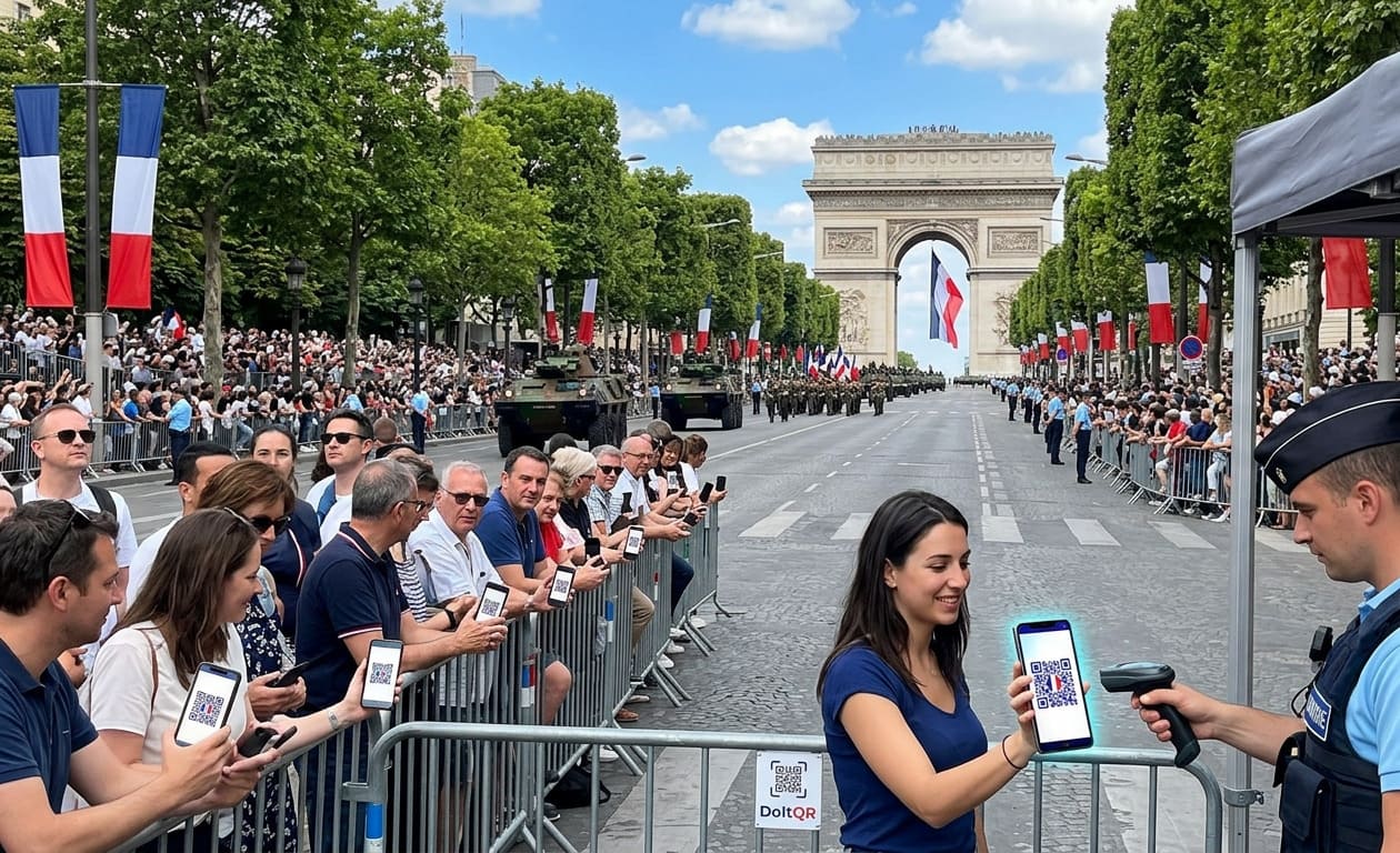 14 Juillet 2026 : Le QR Code Devient Obligatoire pour le Défilé de Paris — DoItQR