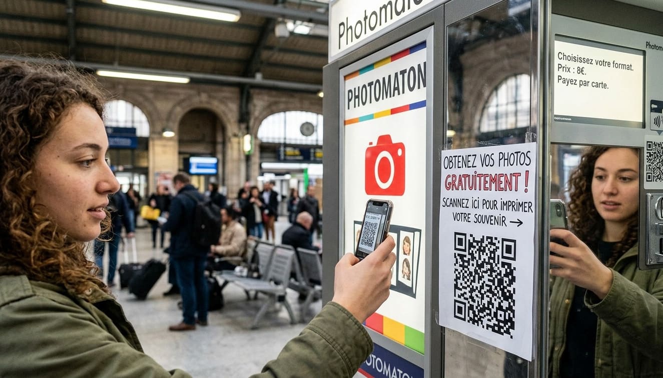 Arnaque QR Code Photomaton 2026 — DoItQR